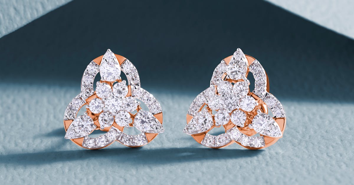 Diamond Earrings in Close Up Shot